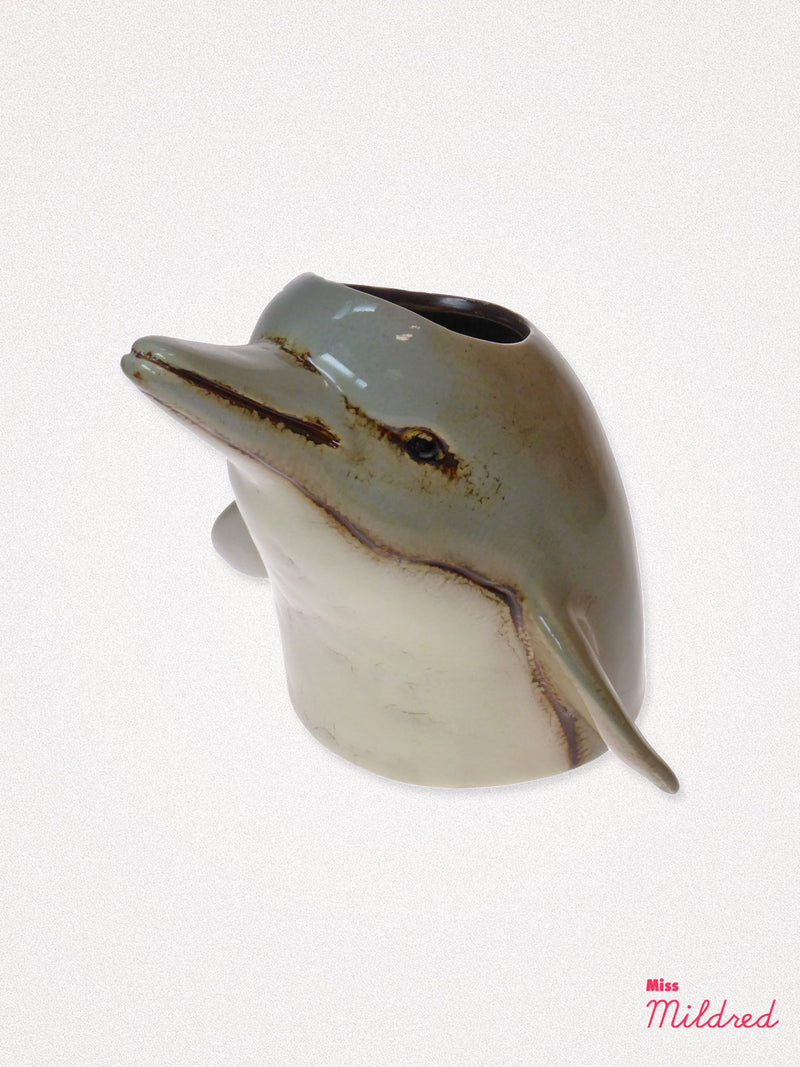 Ceramic Dolphin Shaped Planter
