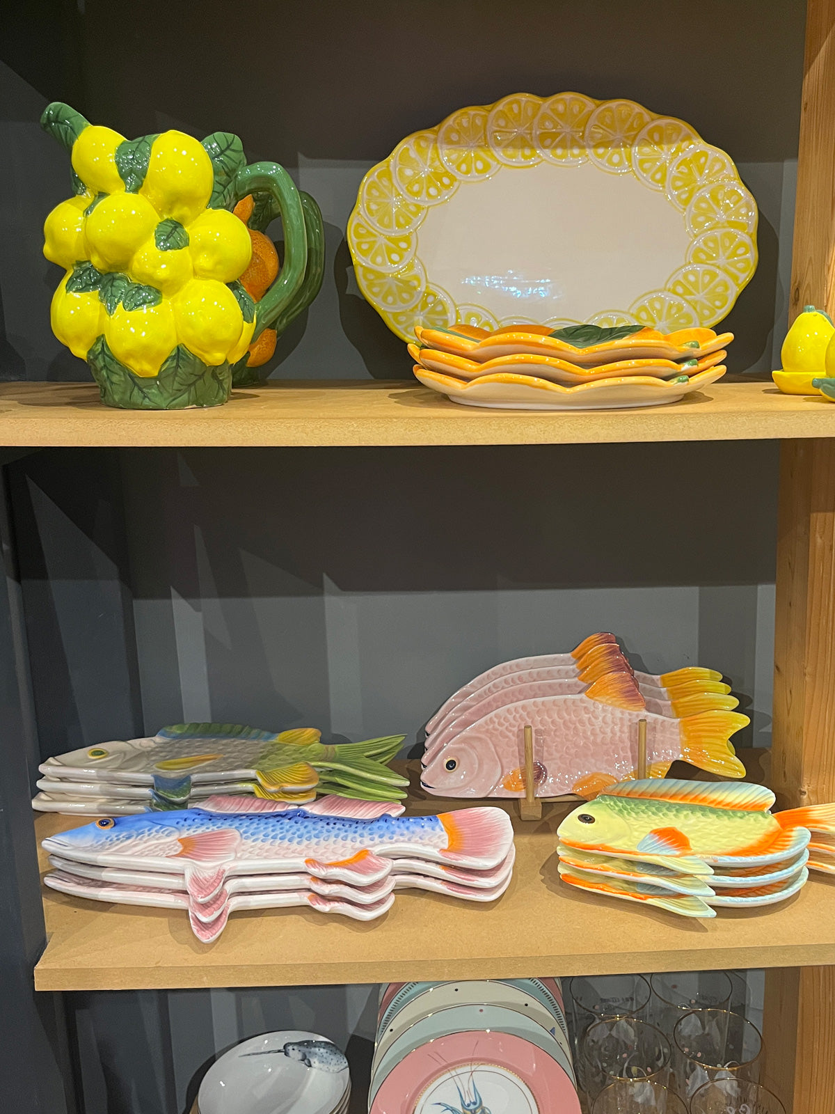 Ceramic Lemon Slice Large Oval Dish Platter