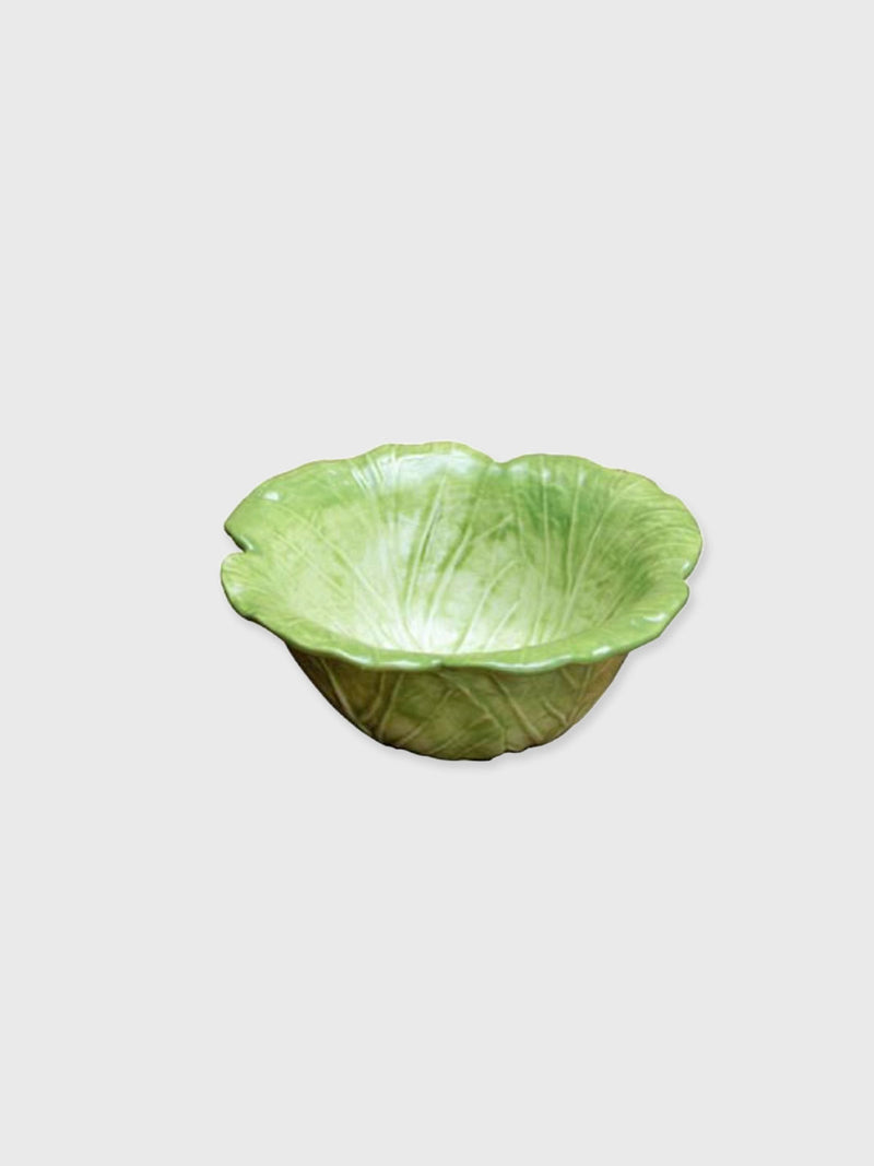 Green Cabbage Leaf Salad Bowl - Small