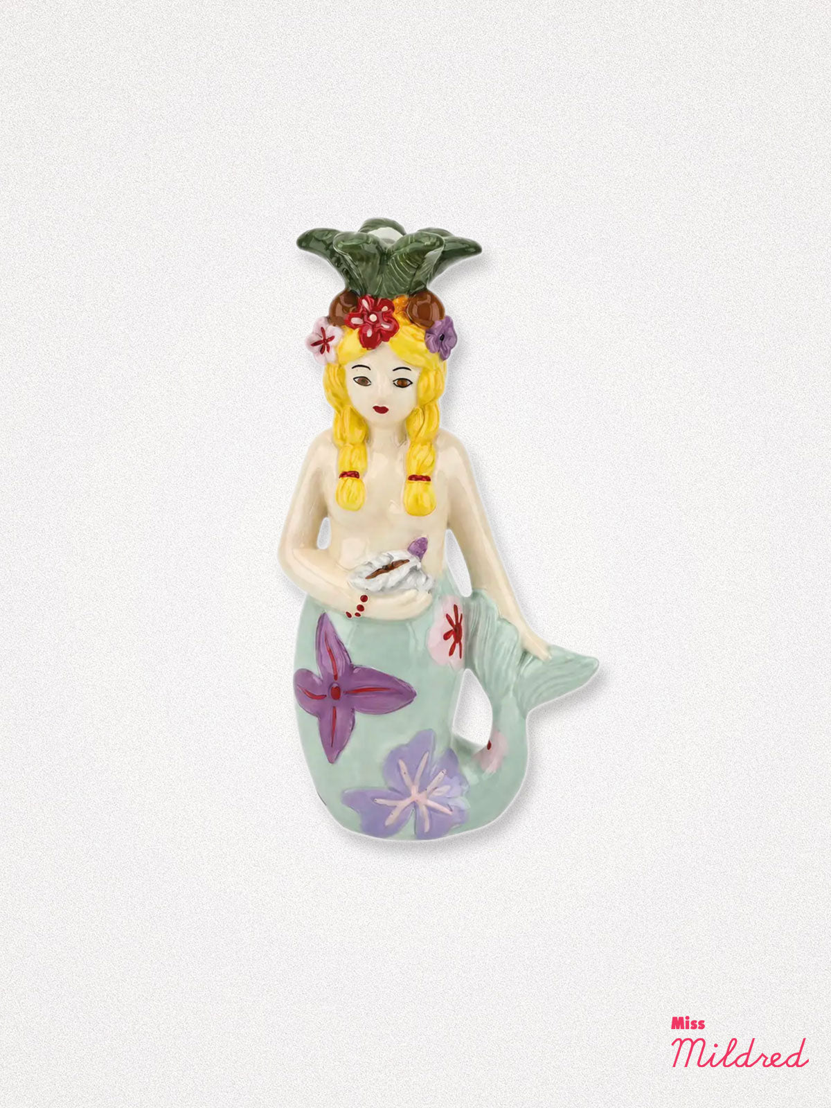 Blonde Mermaid Siren Bud Vase - 20.4cm