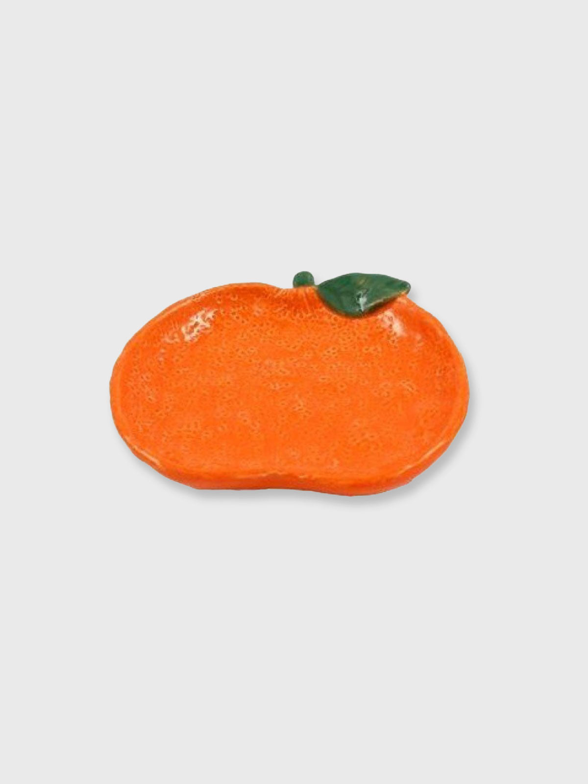 Orange Shaped Ceramic Dish - Orange