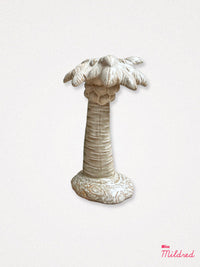 Palm Tree Shaped Candle Holder - Cream