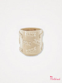 F*ck Word Ceramic Pot  Cream - 11.5cm
