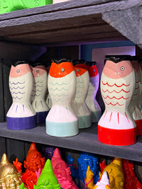 Fish Shaped Candle Holder - Blue