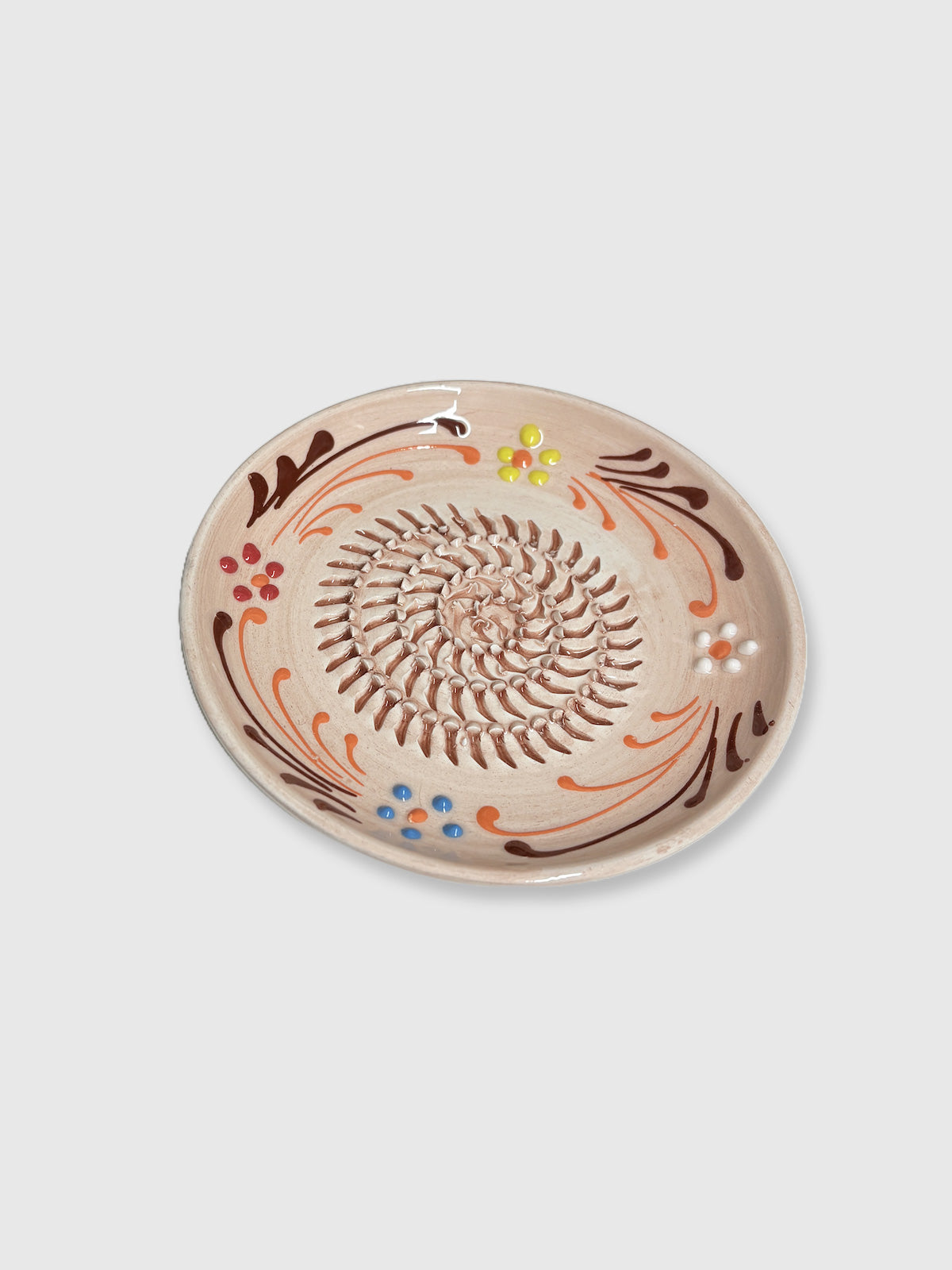 Traditional Spanish Ceramic Garlic Grater - Beige
