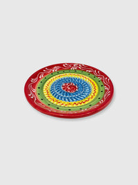 Traditional Spanish Ceramic Garlic Grater - Red
