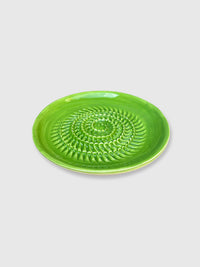 Traditional Spanish Ceramic Garlic Grater - Green