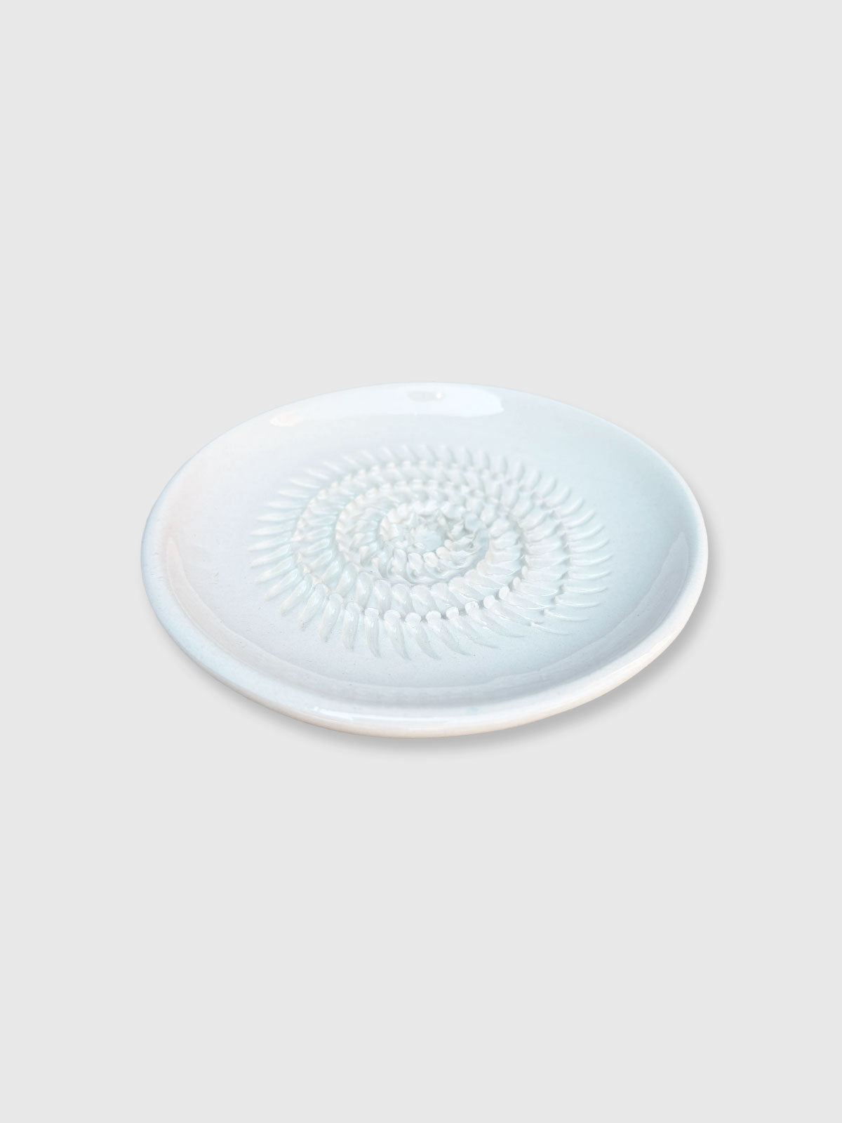 Traditional Spanish Ceramic Garlic Grater - White