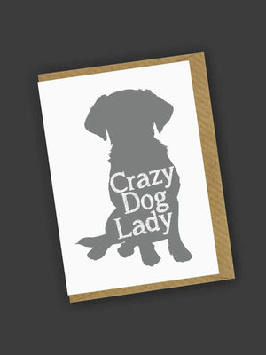 Charlotte Clark Greeting Card - Crazy Dog Lady