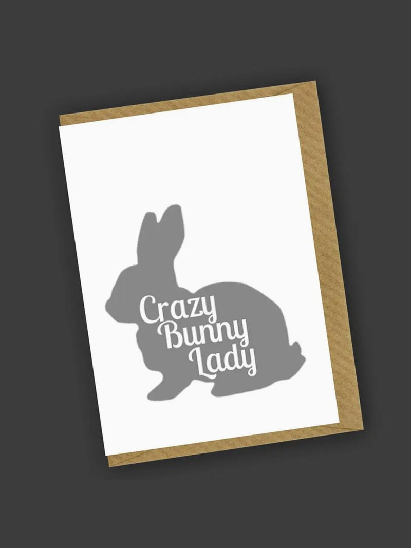 Charlotte Clark Greeting Card - Crazy Bunny Lady