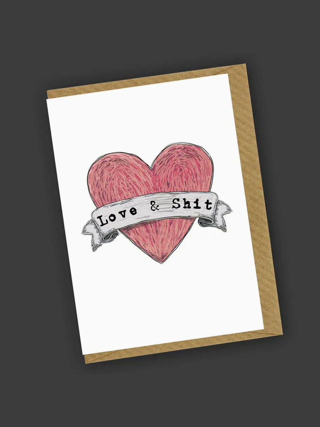 Charlotte Clark Greeting Card - Love and Shit