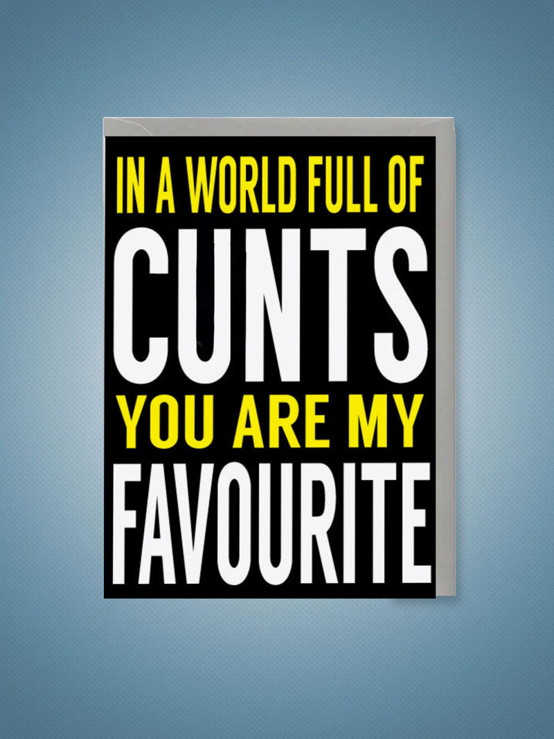 Greeting Card - World Of Cunts