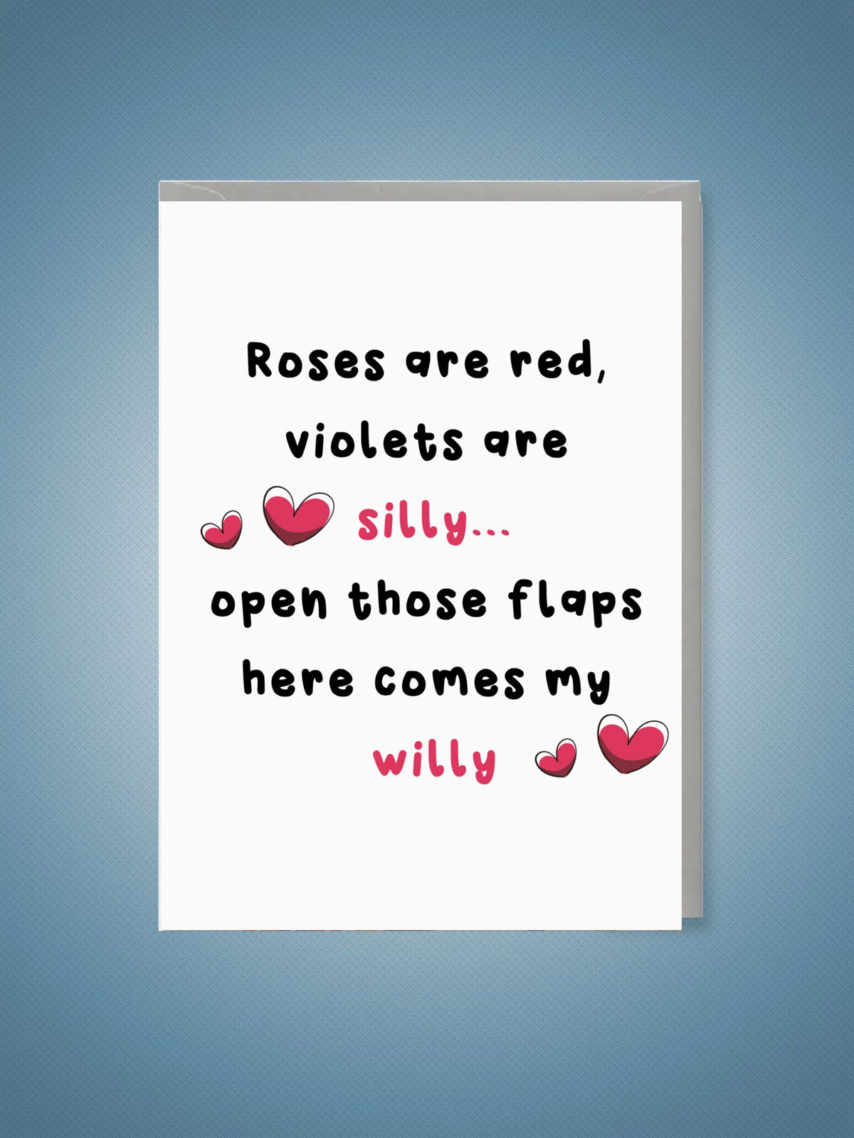 Greeting Card - Valentines Roses Are Red Rude Version