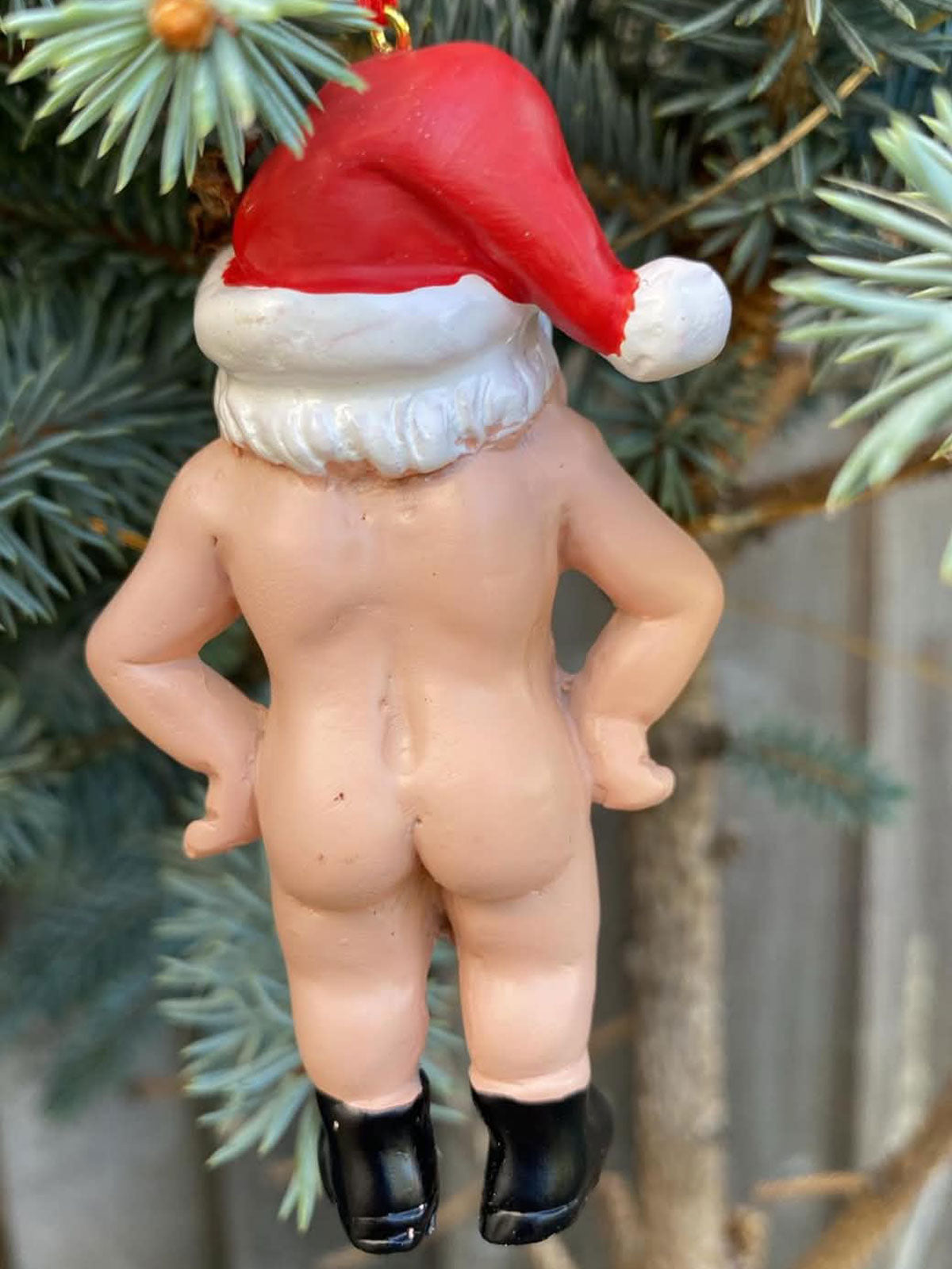 Christmas Decoration - Naughty Naked Santa