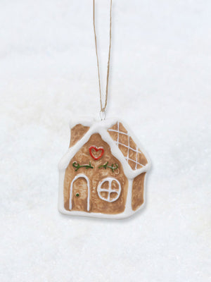 Christmas Decoration - Ceramic 2D Gingerbread House