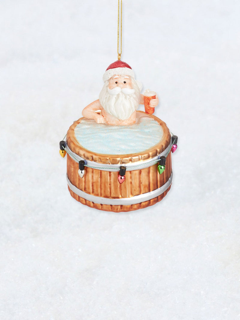 Christmas Decoration - Santa In A Hot Tub