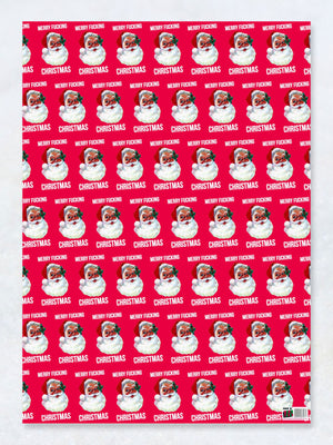 Wrapping Paper - Merry Fucking Christmas Santa