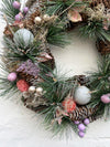 Faux Wreath - Pastel and Fir Cones