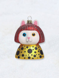 Christmas Ornament - Yayoi Kusameow Kusama Cat Yellow