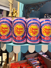 Chupa Chups Cherry Bubblegum Flavour Soda Can - 345ml