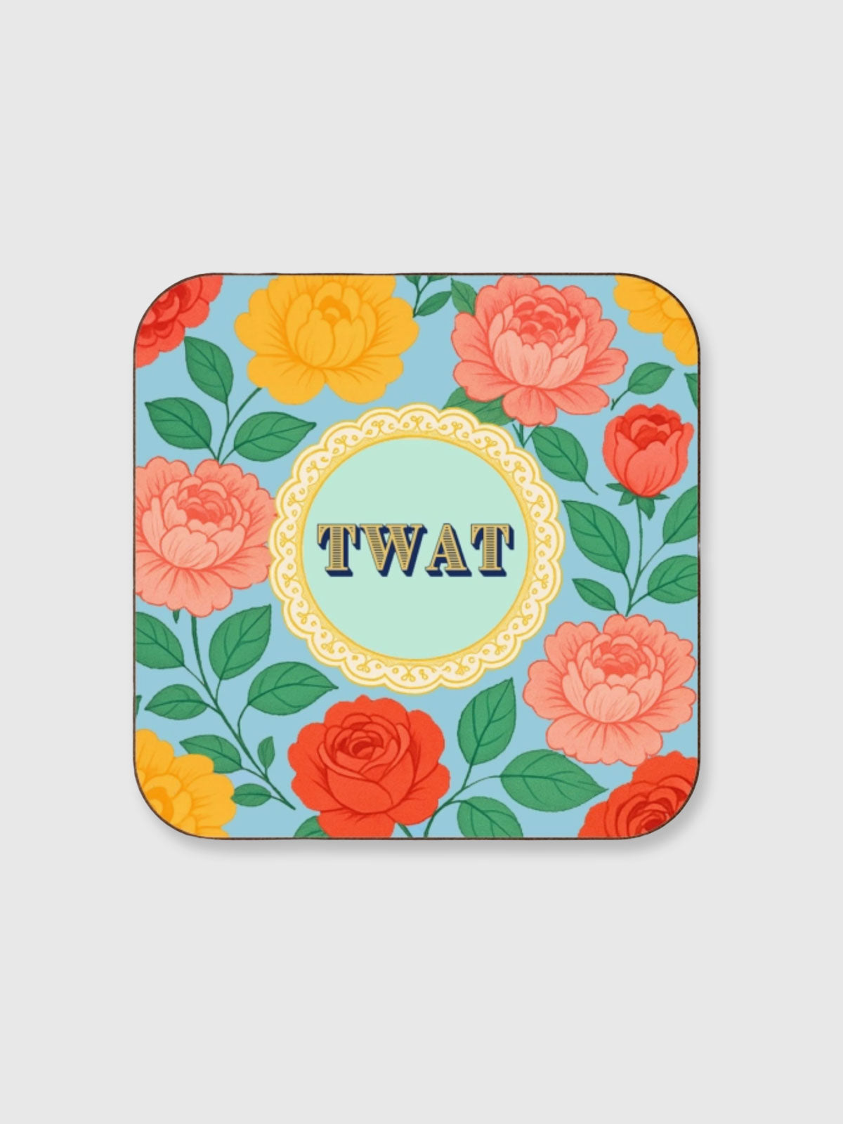 Coaster - Twat - Rose design