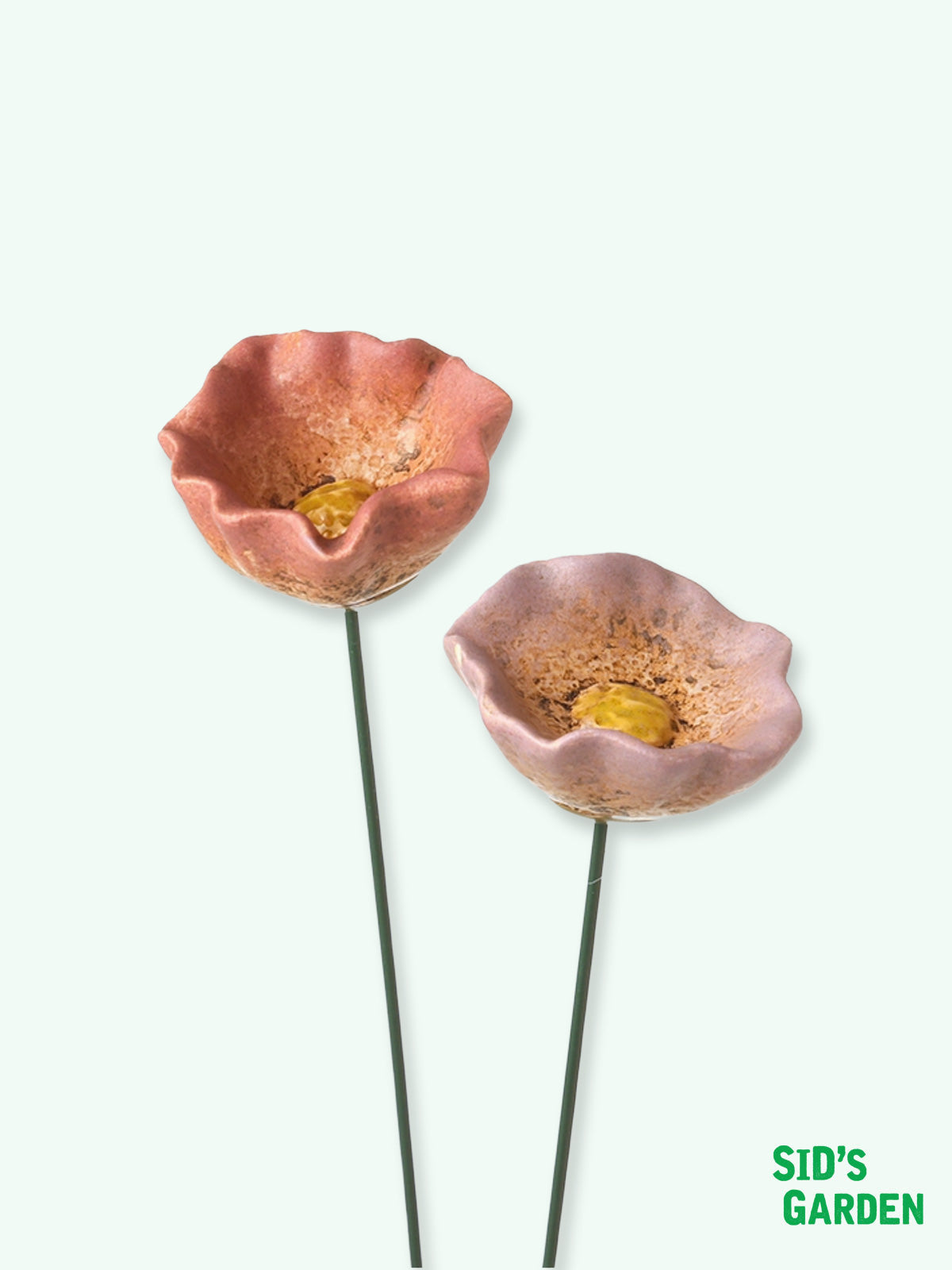 Colourful Garden Ceramic Poppy Stake - 30cm
