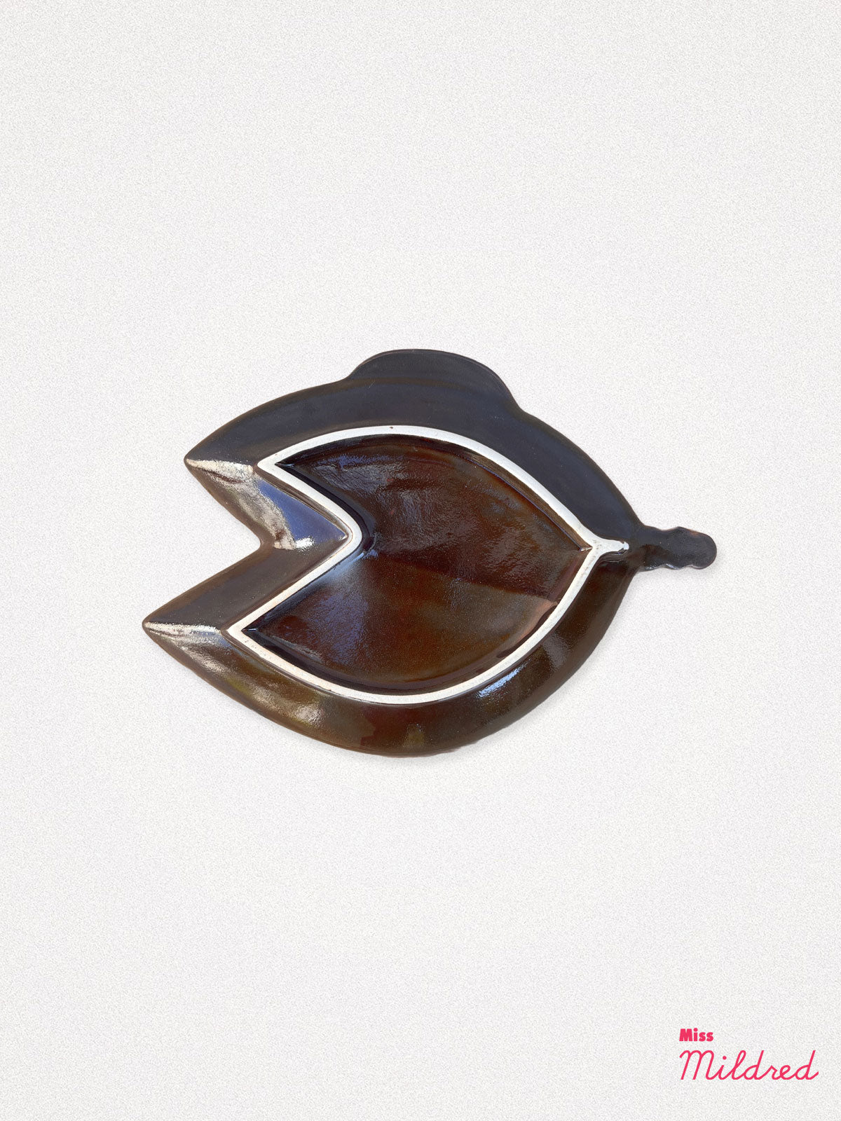 Ceramic Orange Coloured Fish Shaped Plate "Comic" - 26cm