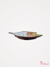 Ceramic Orange Coloured Fish Shaped Plate "Comic" - 26cm