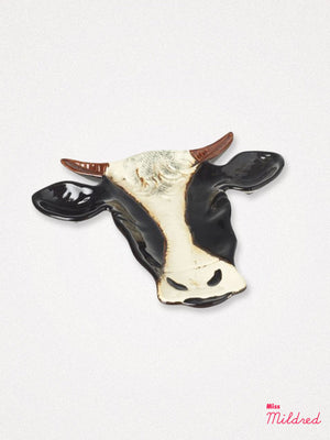 Ceramic Cow Head Plate - 23cm