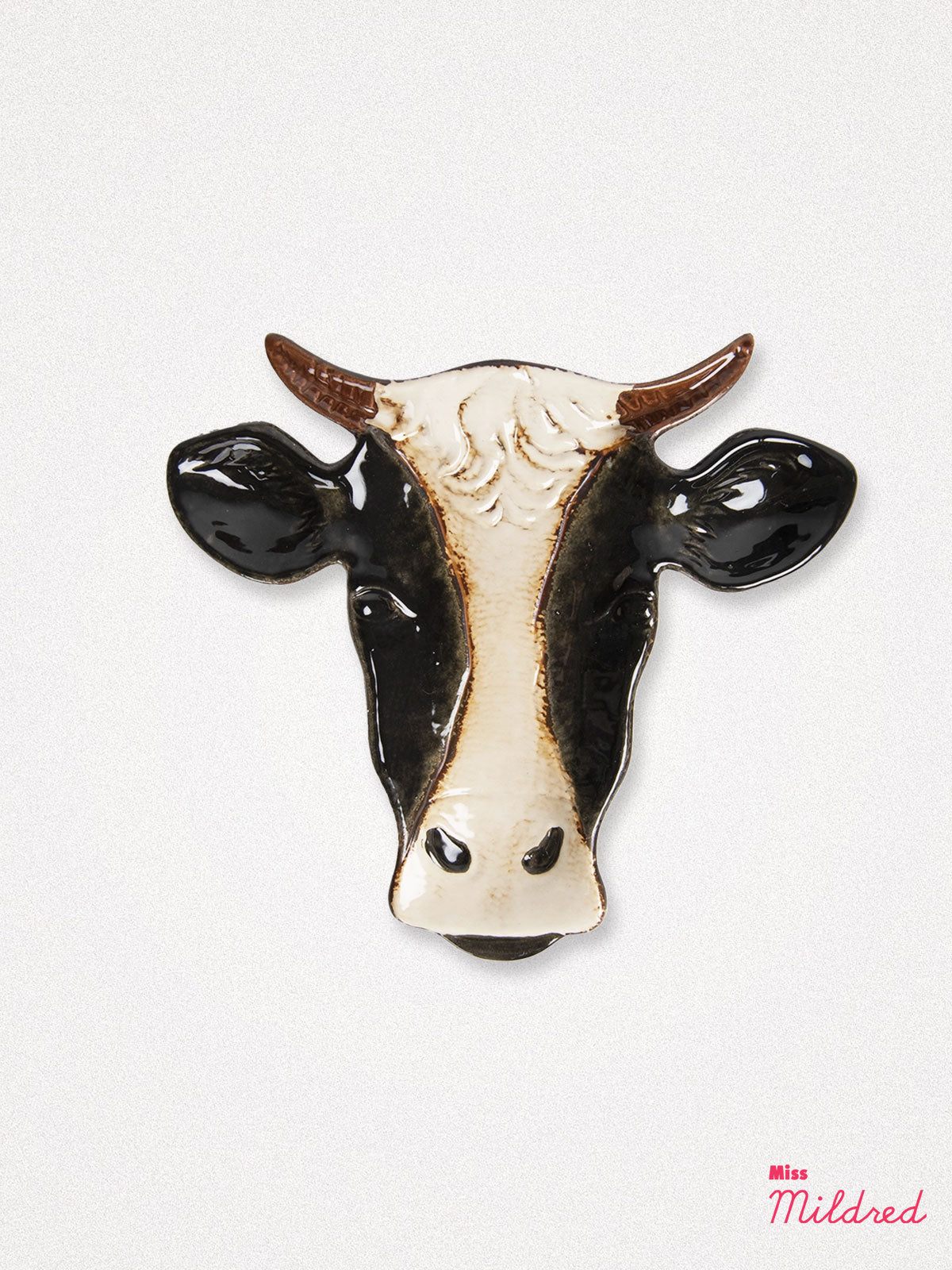 Ceramic Cow Head Plate - 23cm