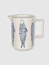 Ceramic Jug - Cream & Blue Fish