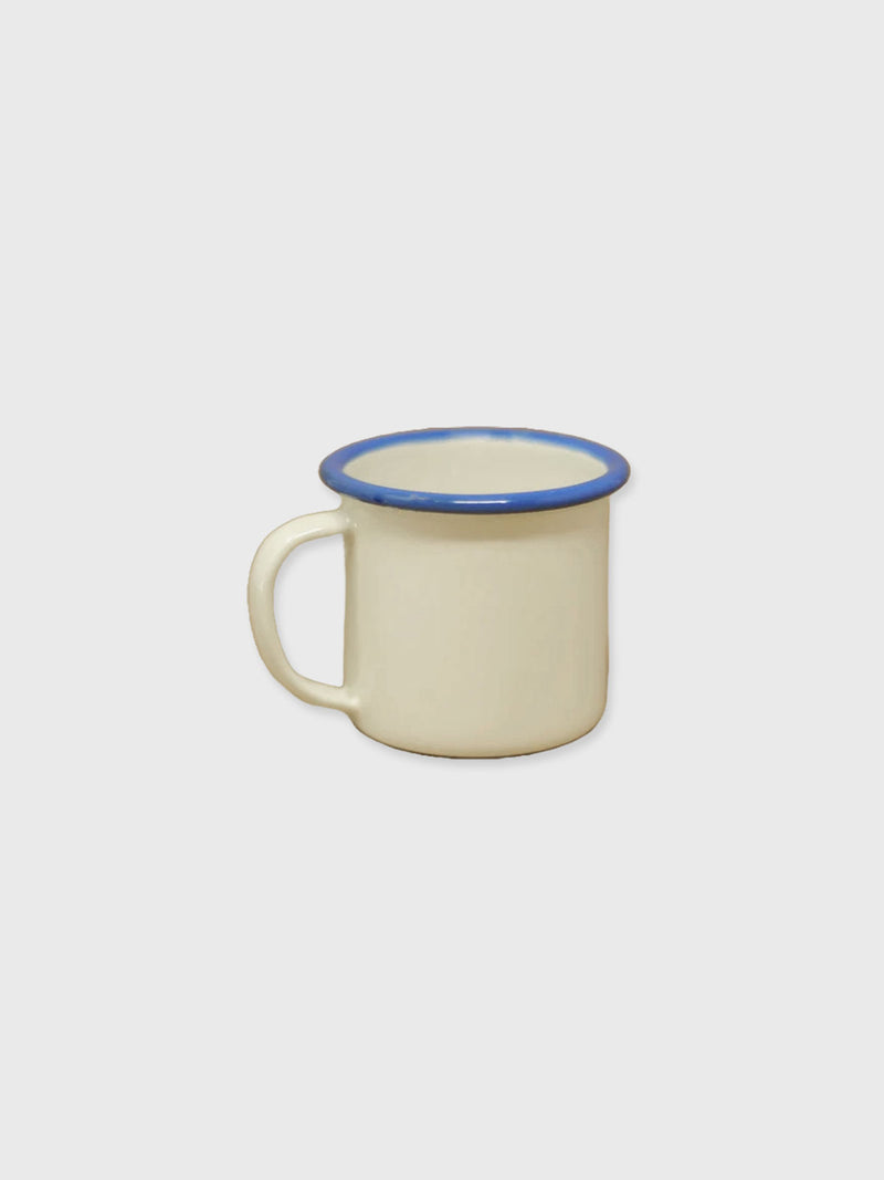 Enamel Espresso Mug Cream / Blue