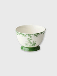 White & Green 'Begging' Rabbit Garden Bowl