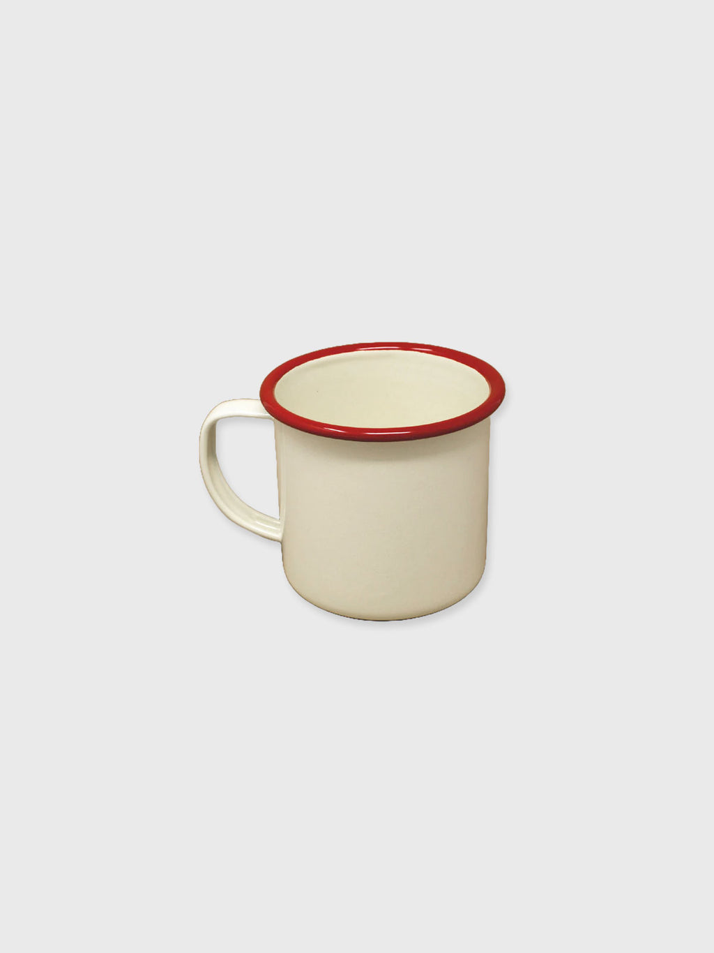 Enamel Espresso Mug Cream / Red