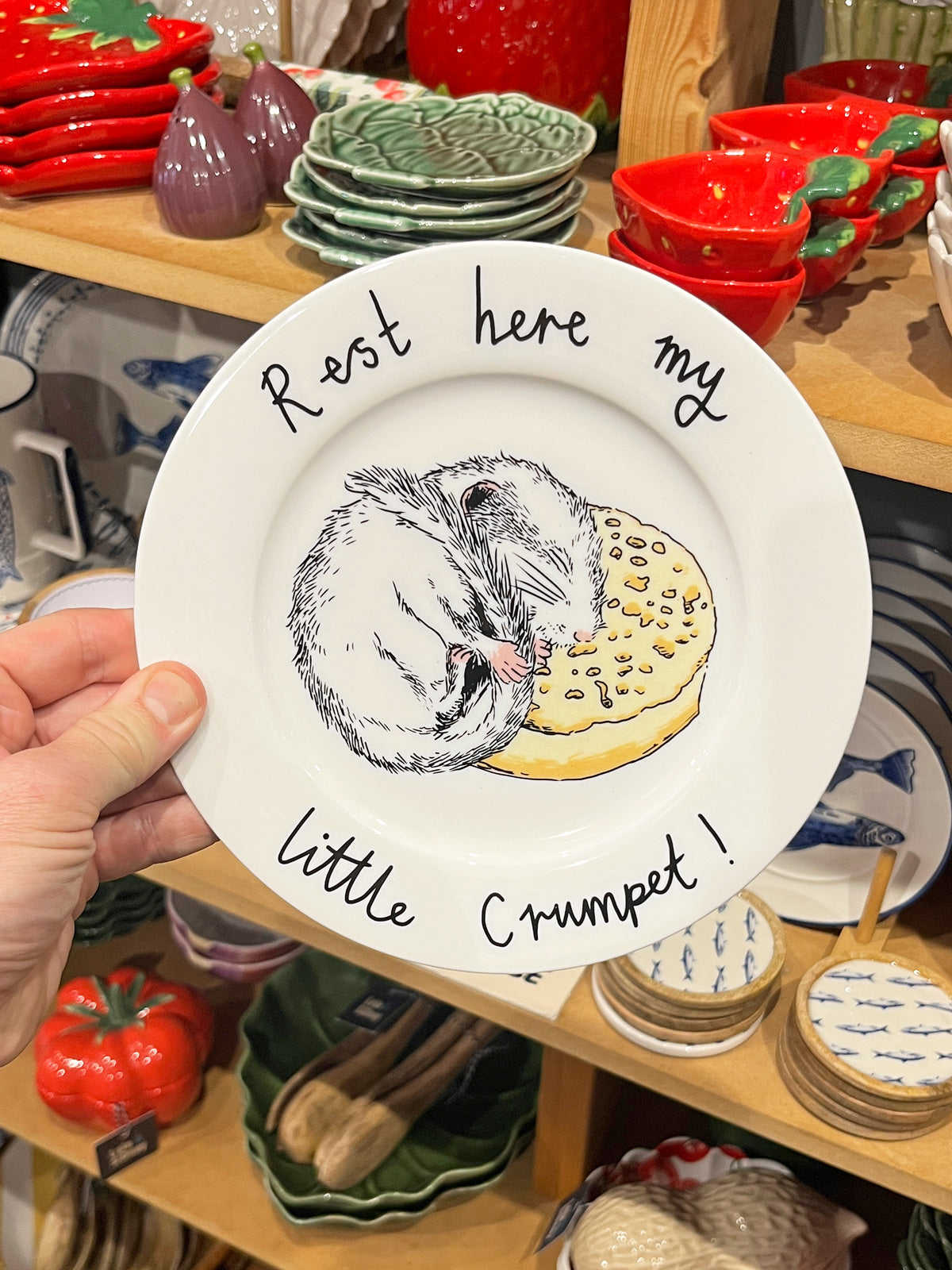JimBobArt Side Plate - Rest Here My Little Crumpet