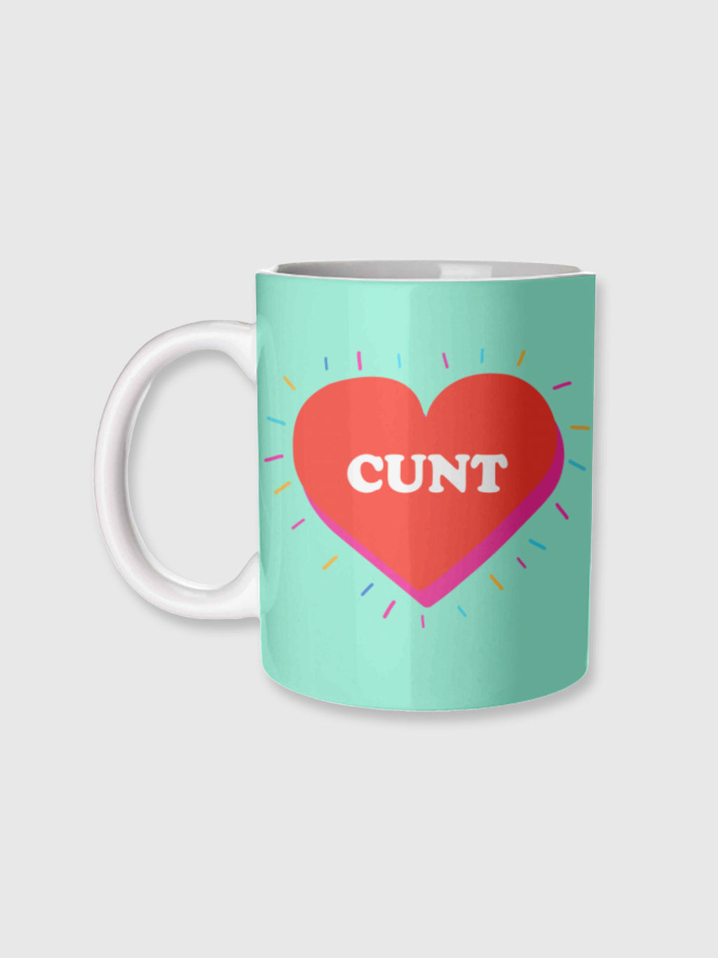 Cup / Mug - Cunt - Green with Heart