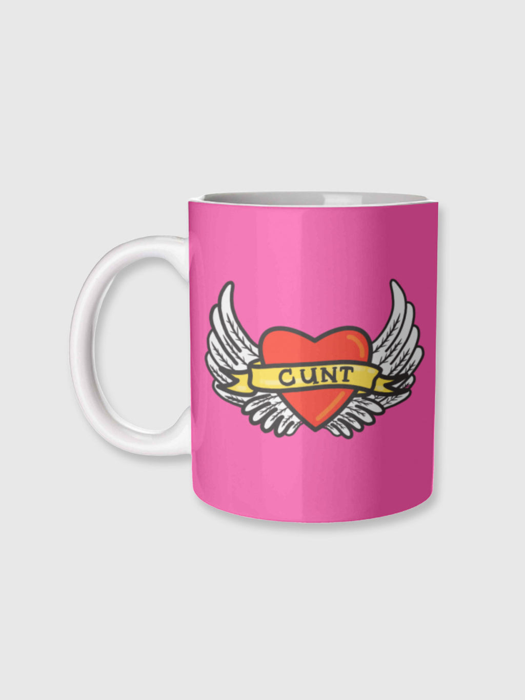 Cup / Mug - Cunt - Pink with Winged Heart