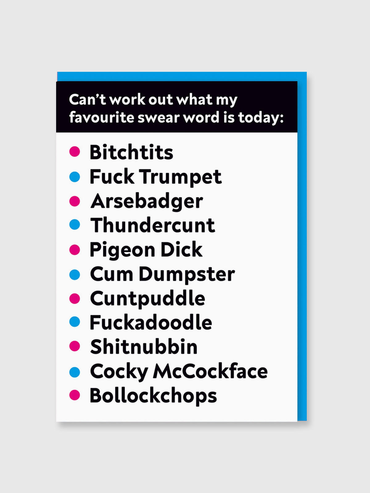 Greeting Card - Favourite Swear Word