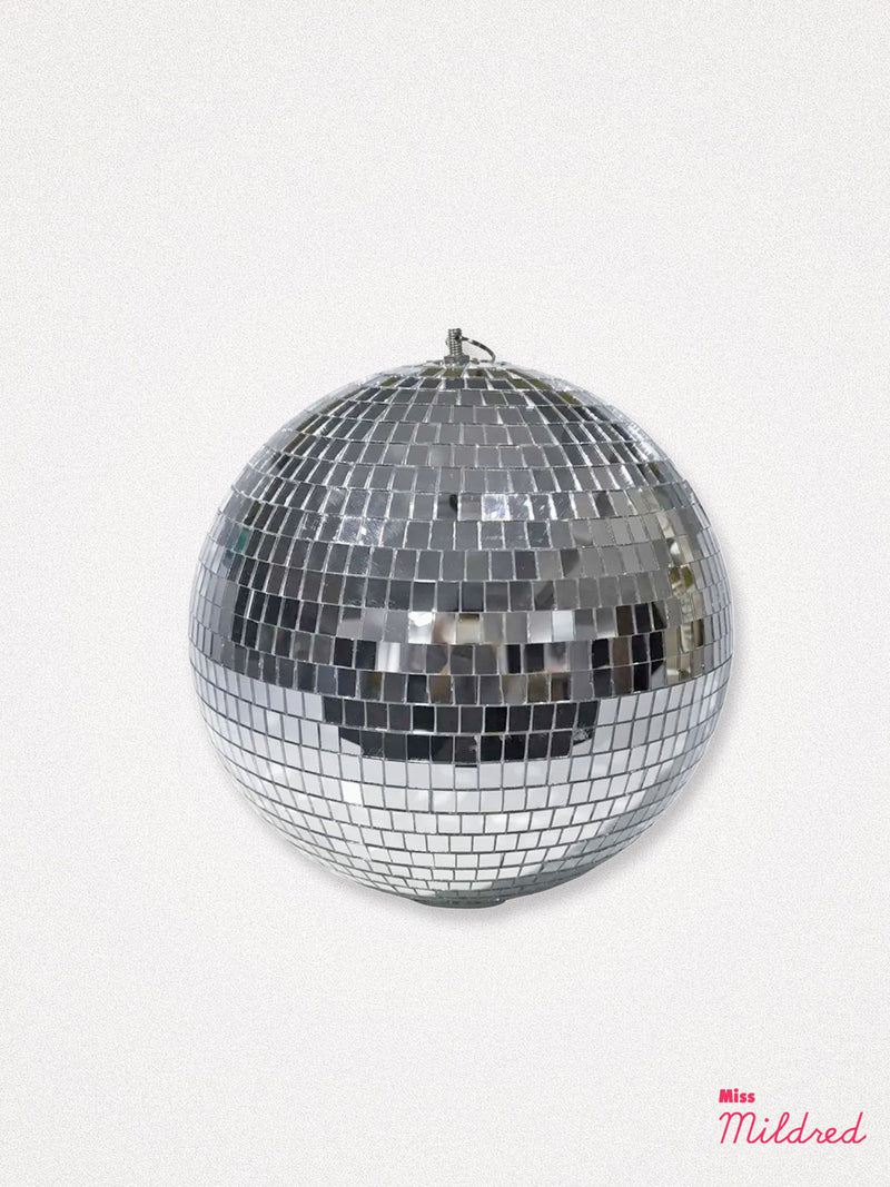 Silver Mirrored Disco Ball - Medium 20cm