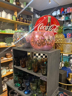 Disco Ball Shaped Ice Bucket - Pink