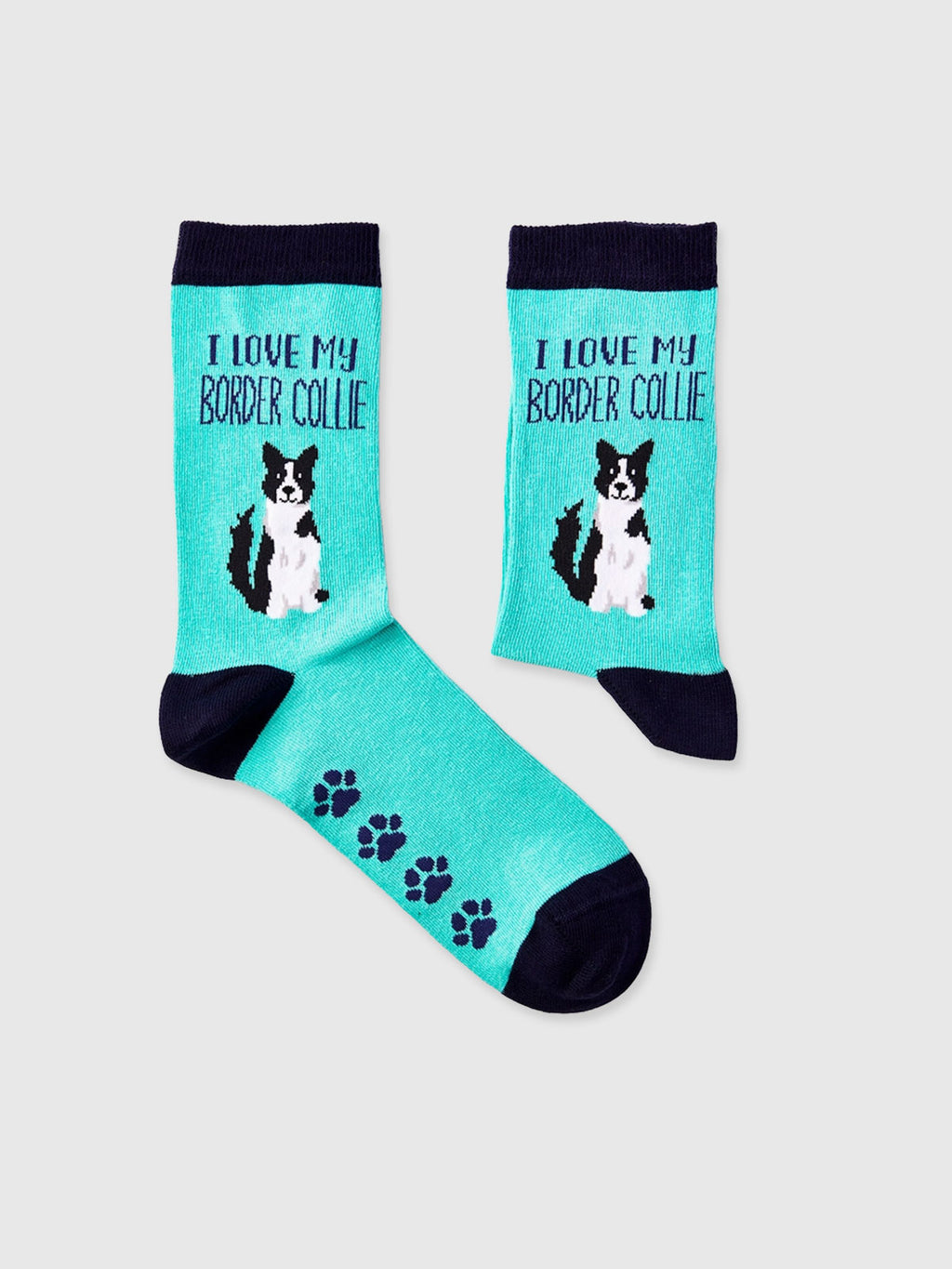 I Love My Border Collie Dog Socks - Ladies