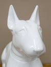 Bull Terrier Resin Dog Figure - White