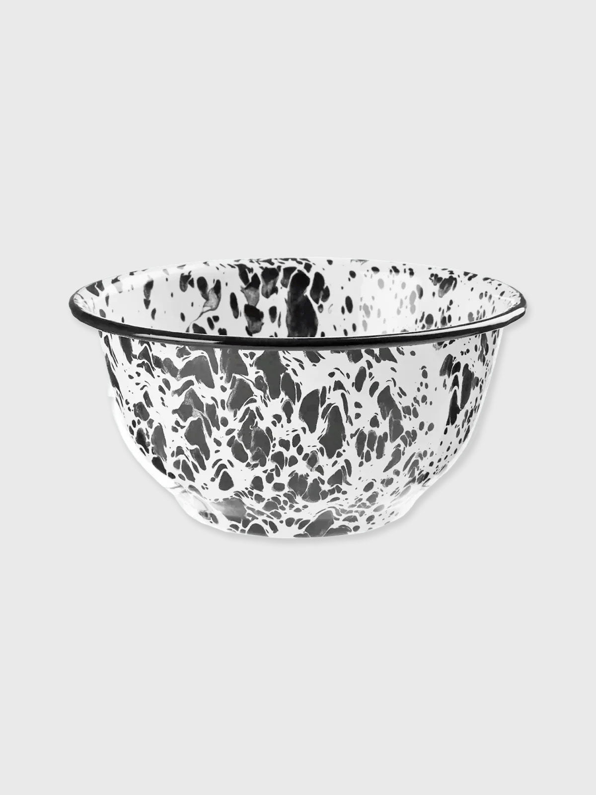 Splatterware Enamel Black and White Large Bowl - 20cm