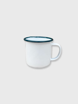 Enamel Espresso Mug White / Green