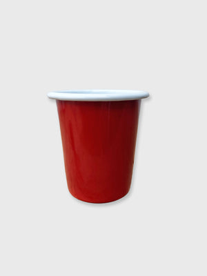 Falcon Red and White Enamel Beaker / Cup