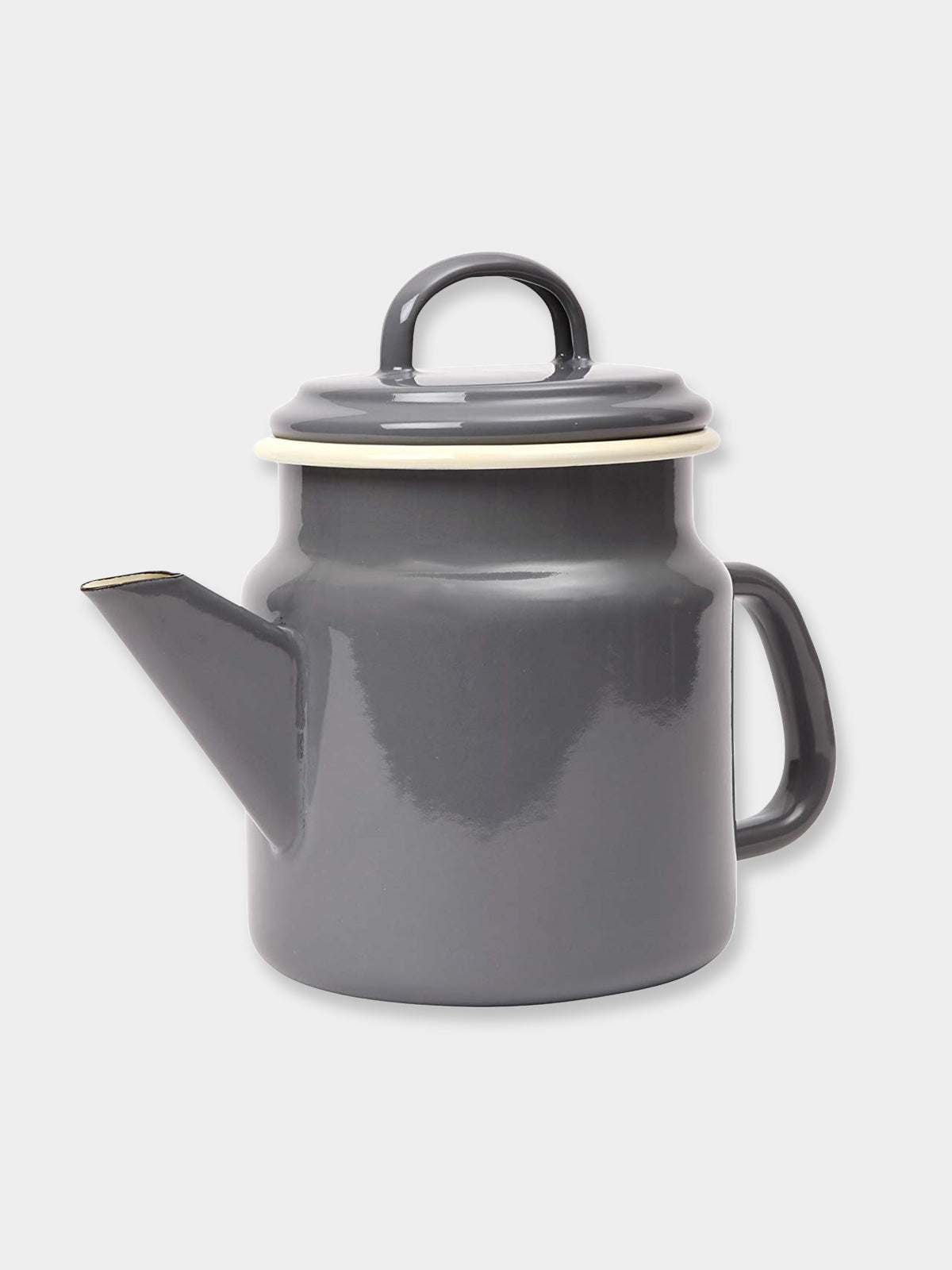 Retro Style Enamel Coffee Pot - Slate Grey