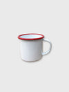 Enamel Espresso Mug White / Red