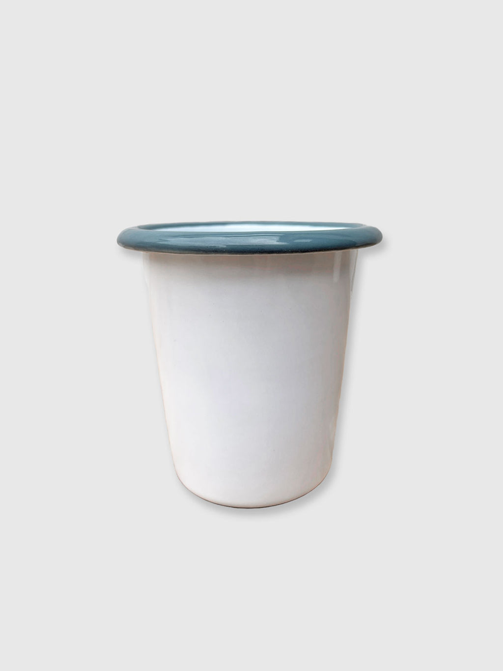 Falcon White & Grey Enamel Beaker / Cup