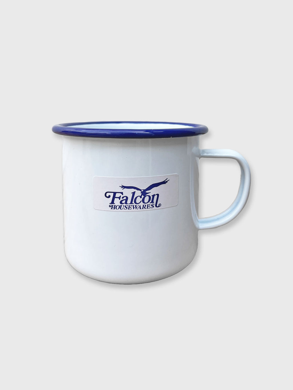 Falcon Enamel Mug White - 9cm