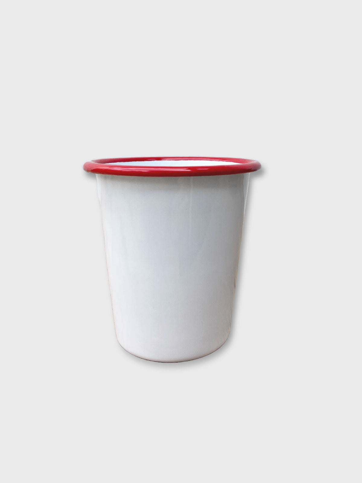 Falcon White & Red Enamel Beaker / Cup
